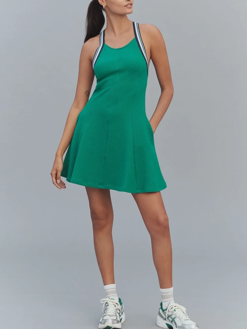 *Anthropologie Daily Practice Crisscross-Back Swing Mini Dress